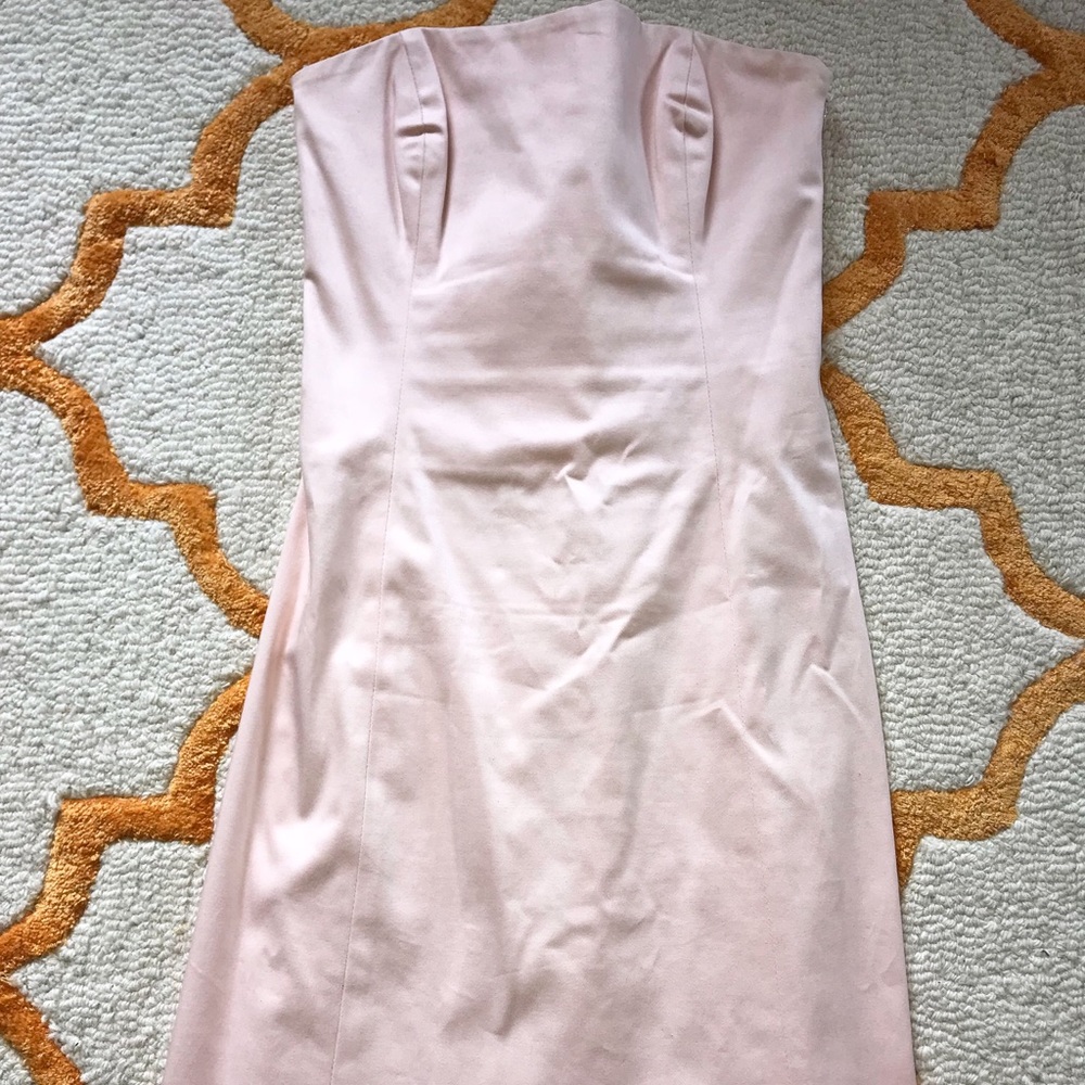 Pink strapless corset dress